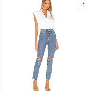 WeWoreWhat Danielle Stretch Jean Spring St. Hole